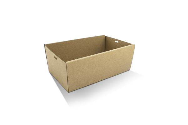 ecoware Brown Catering Tray Small 80mm High Sides (Carton of 50)
