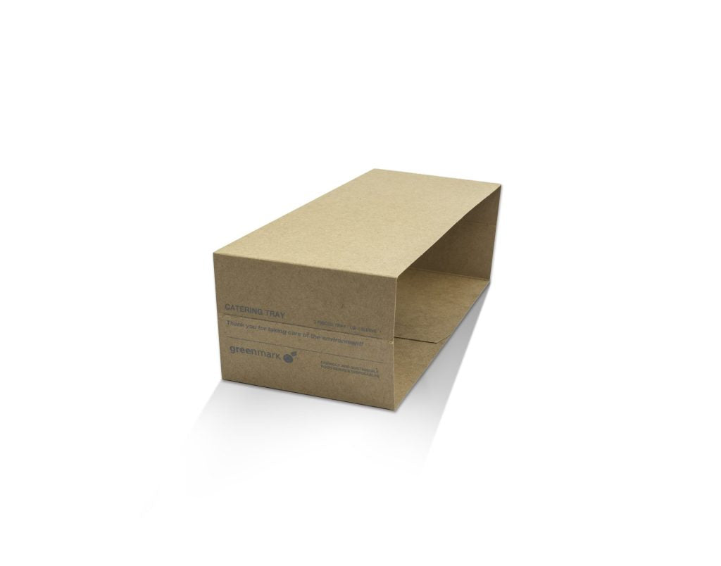 ecoware Brown Catering Tray Sleeve Medium-Large 80mm High Sides (Pack of 50)