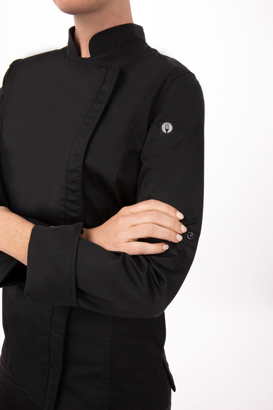 Chef Works Hartford Women's Chef Jacket - Black