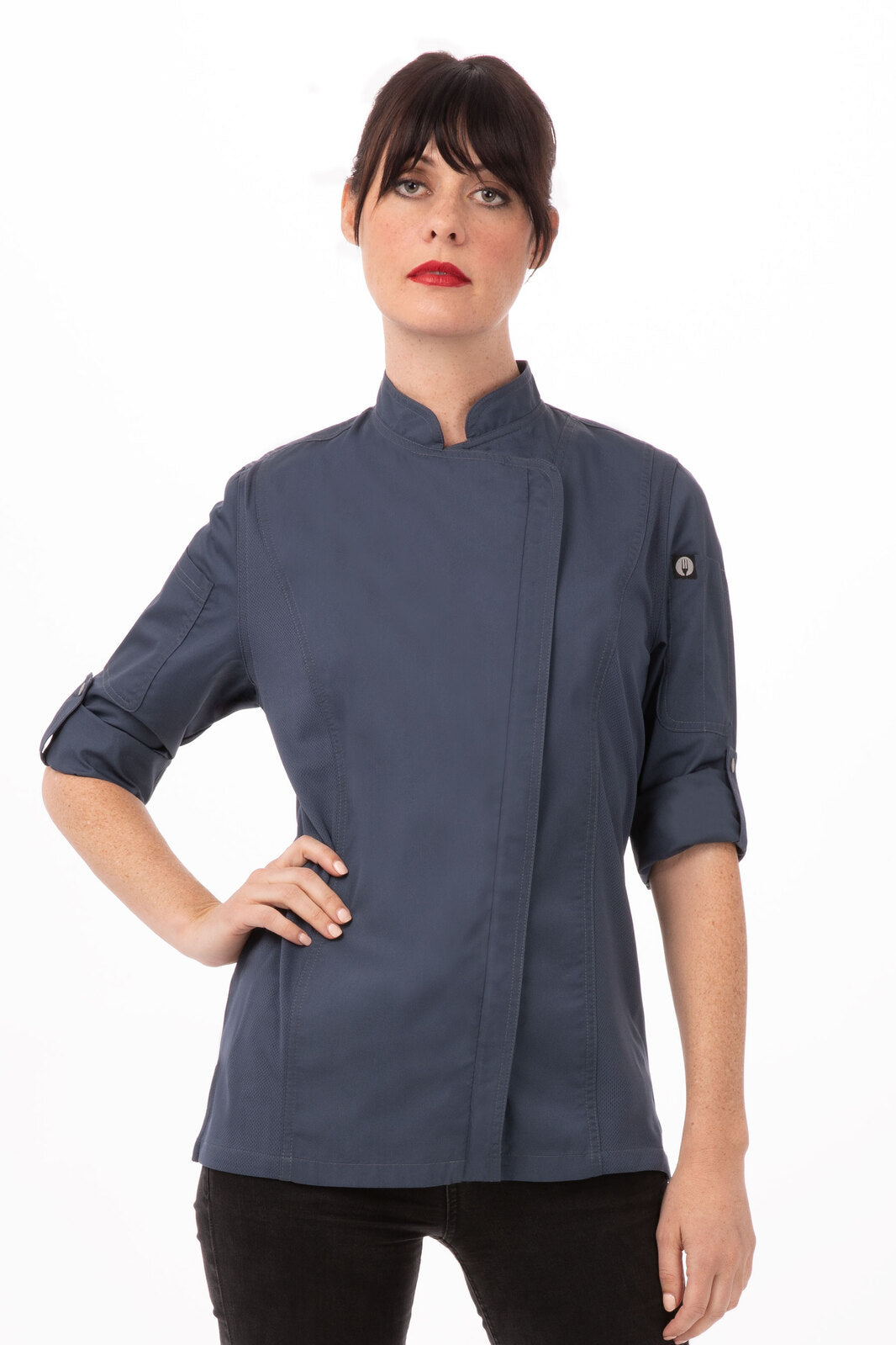 Chef Works Hartford Women's Chef Jacket - Blue