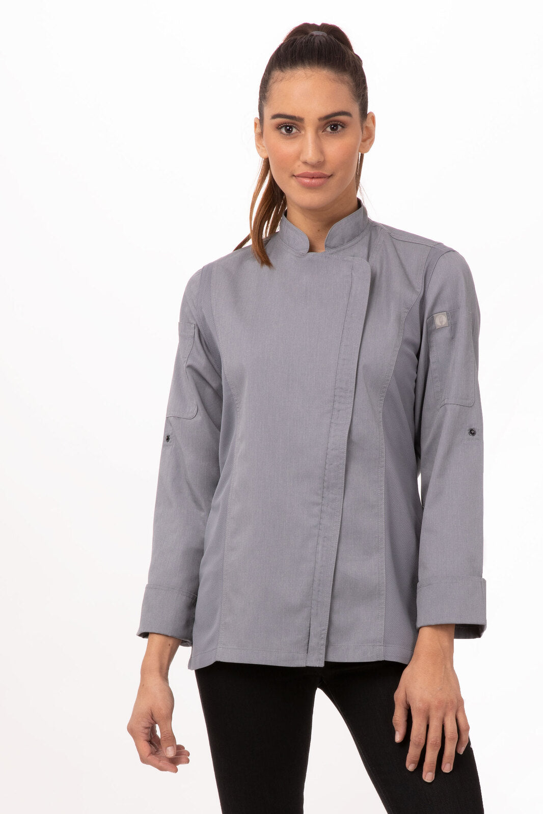 Chef Works Hartford Women's Chef Jacket - Grey