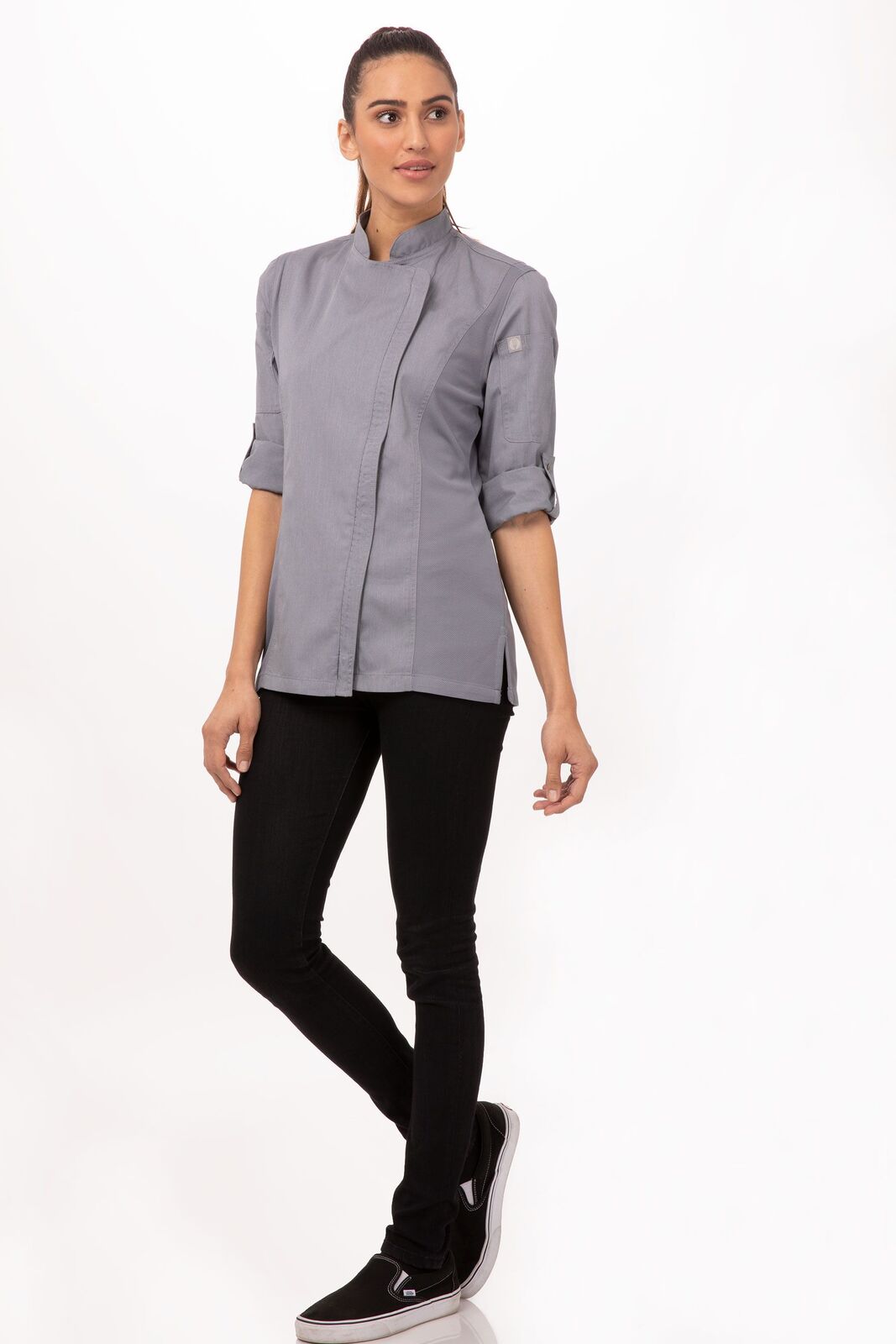 Chef Works Hartford Women's Chef Jacket - Grey