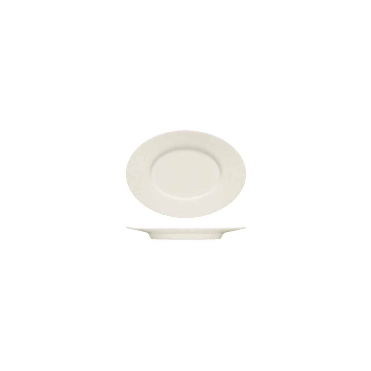 Bauscher Purity Oval Platter with Rim 180x131mm