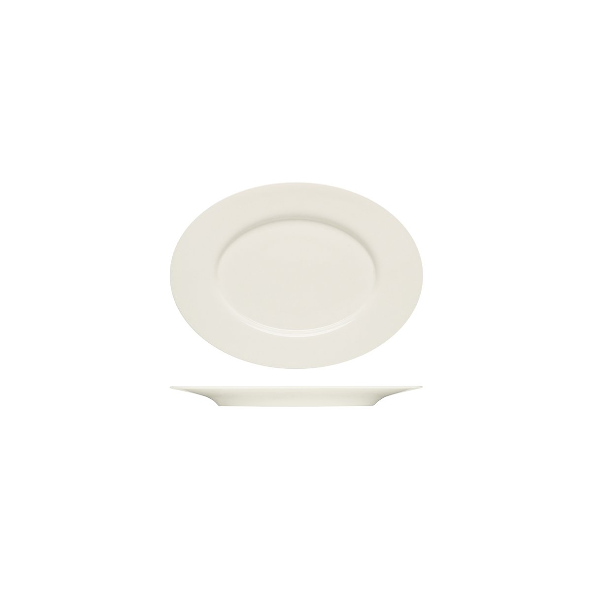 Bauscher Purity Oval Platter with Rim 240x175mm