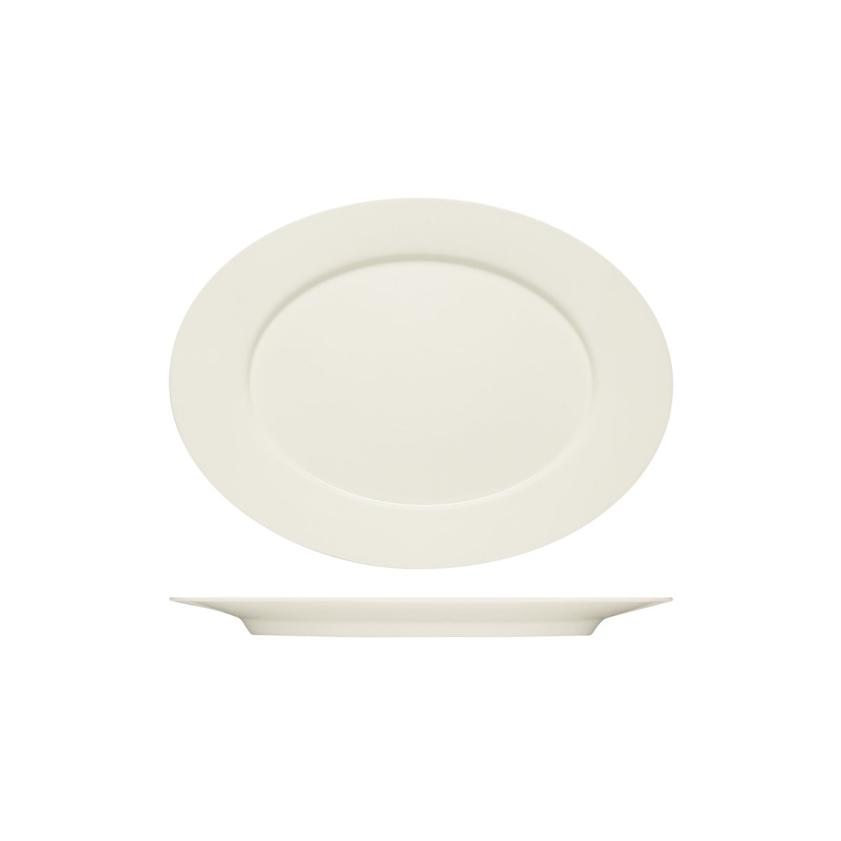 Bauscher Purity Oval Platter with Rim 330x244mm
