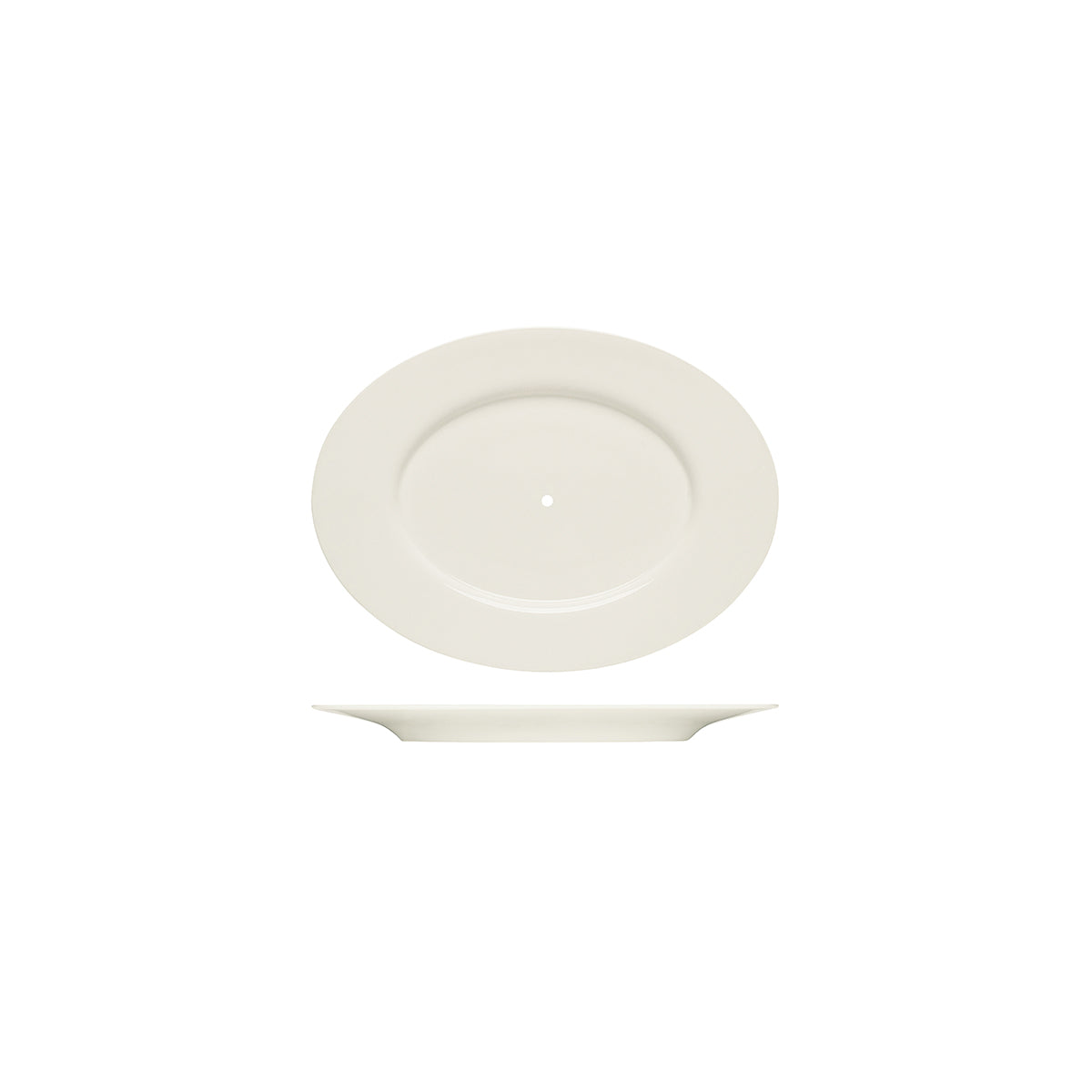 Bauscher Purity Oval Platter with Wide Rim 240x175mm To Suit Serving Stand