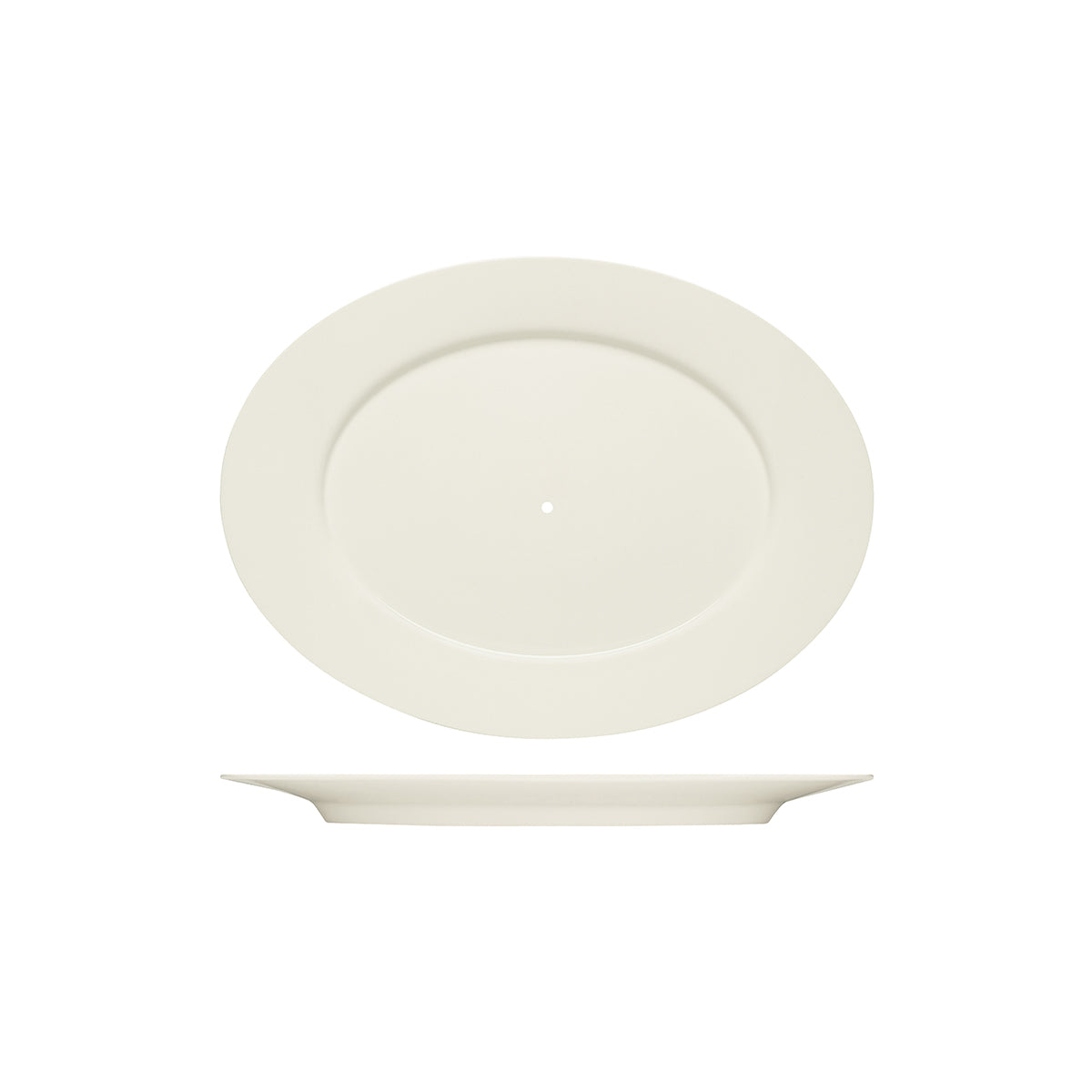 Bauscher Purity Oval Platter with Wide Rim 330x240mm To Suit Serving Stand