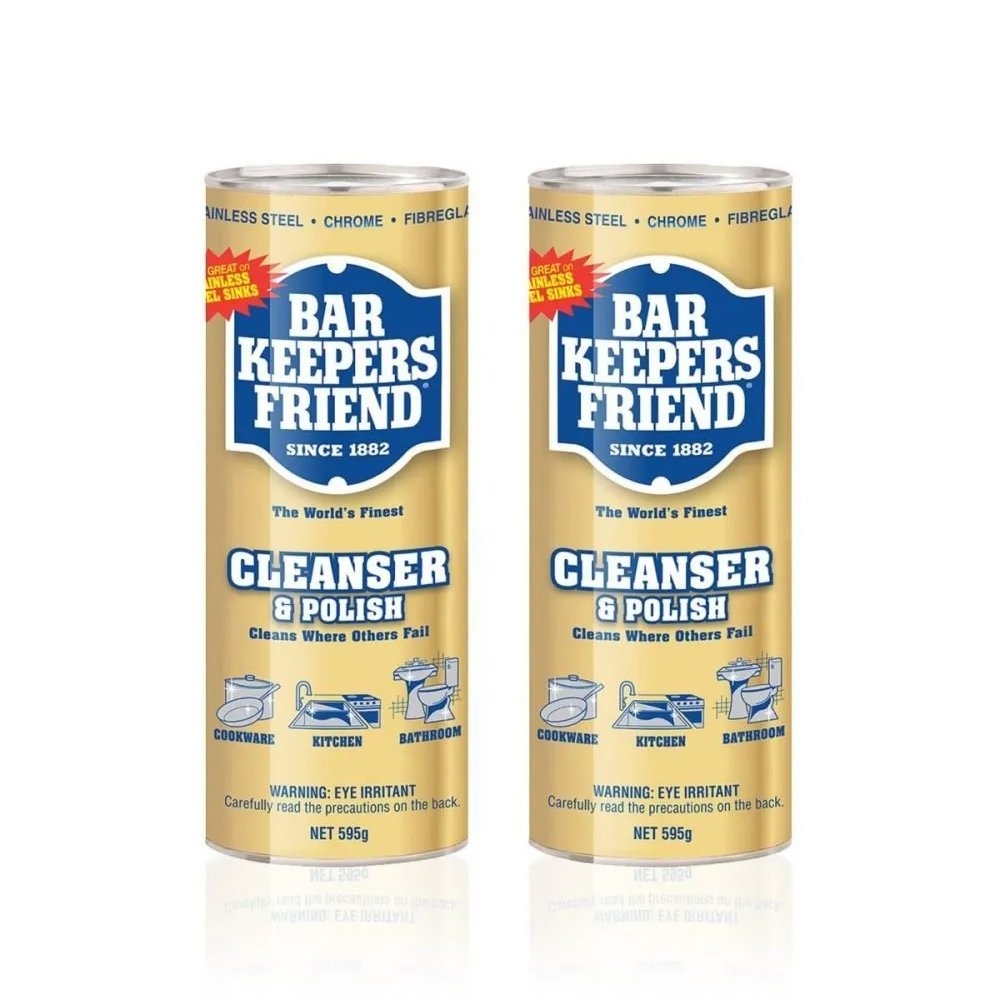 Bar Keepers Friend Cleanser & Polish Duo Set – 595g (2 Pack)