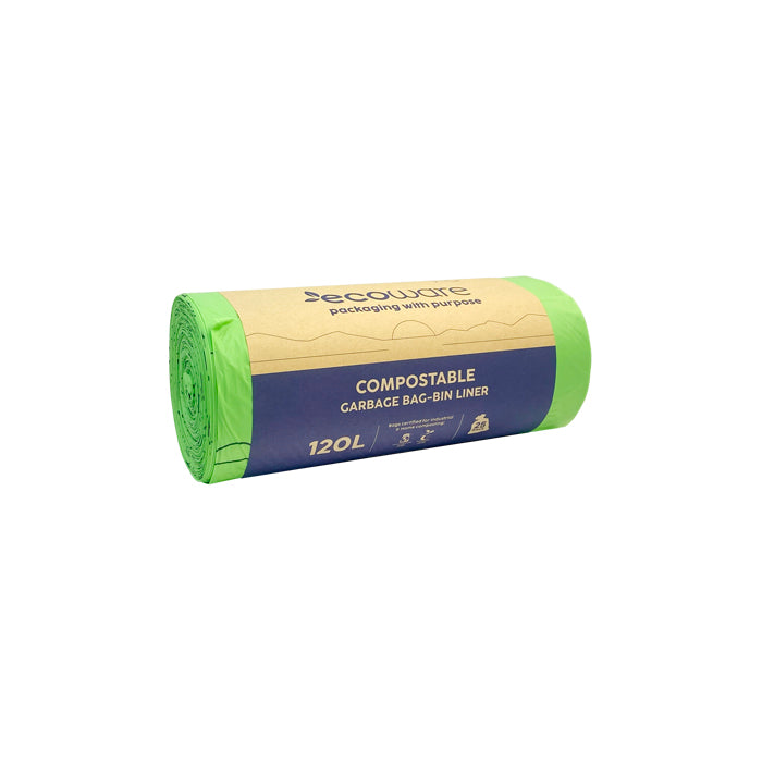ecoware Compostable Garbage Bag Bin Liner 120L (Carton of 150)