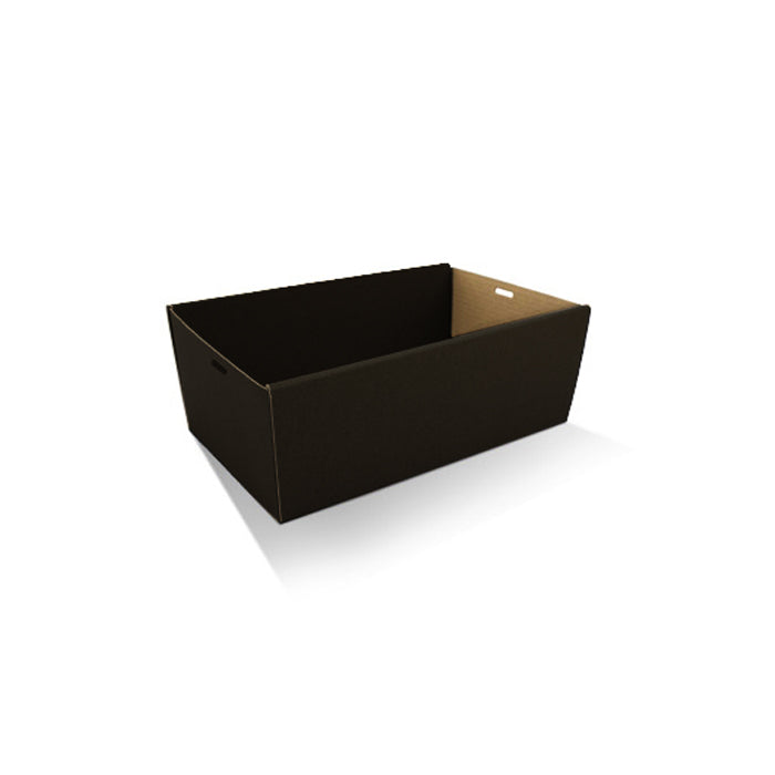 ecoware Black Catering Tray Small 80mm High Sides (Carton of 100)
