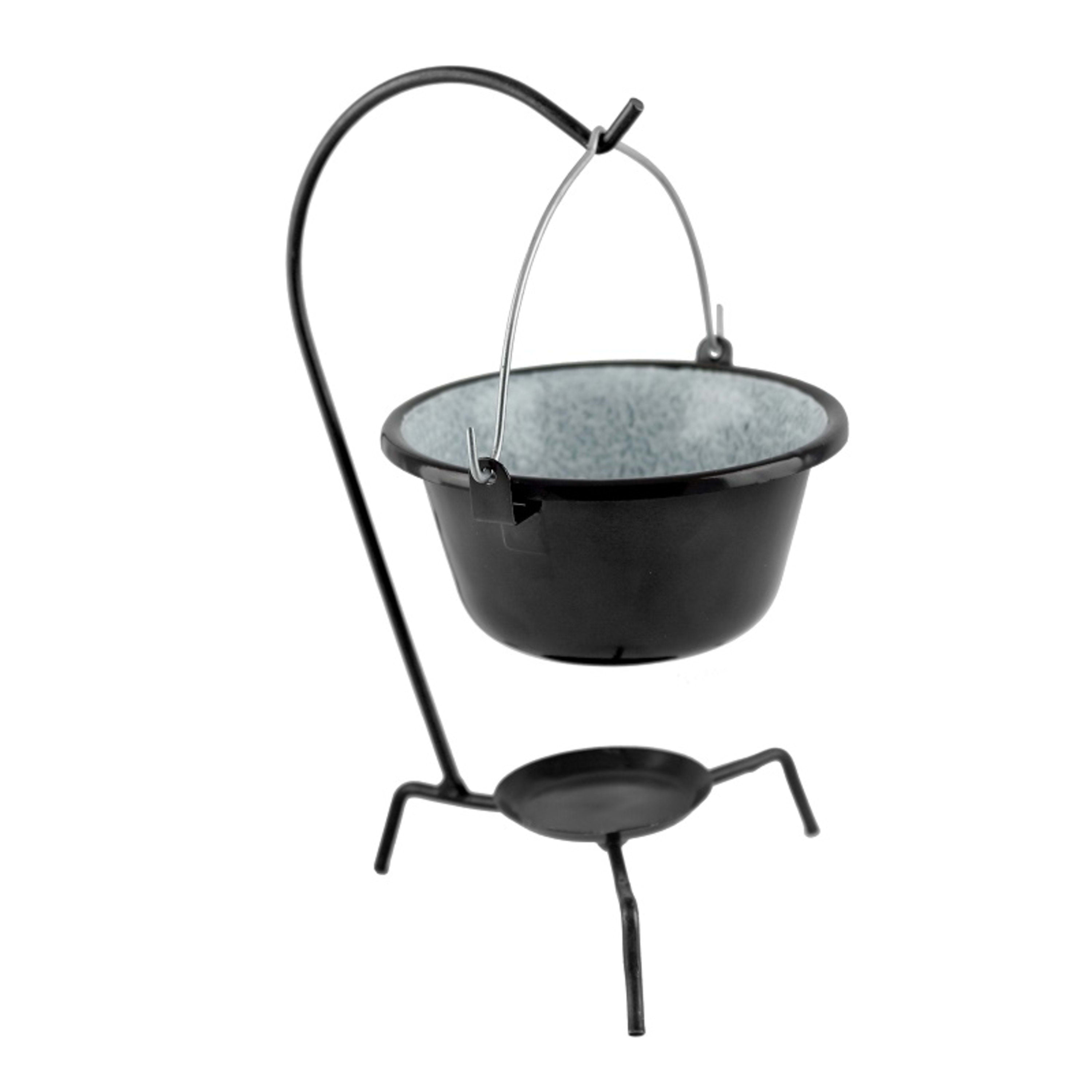 Urban Style Enamelware Goulash Bowl Stand - Black