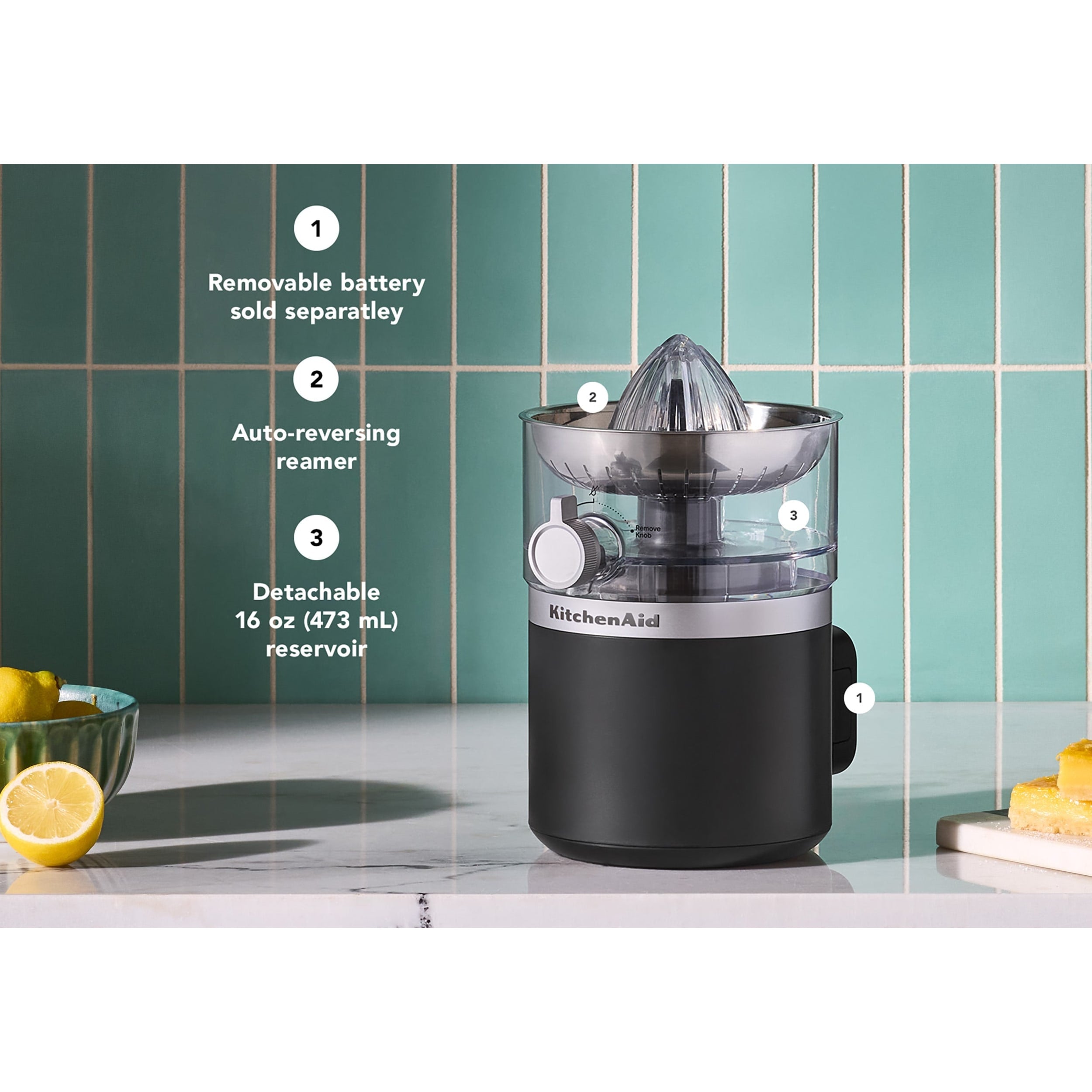 KitchenAid Go Cordless Citrus Juicer Without Battery