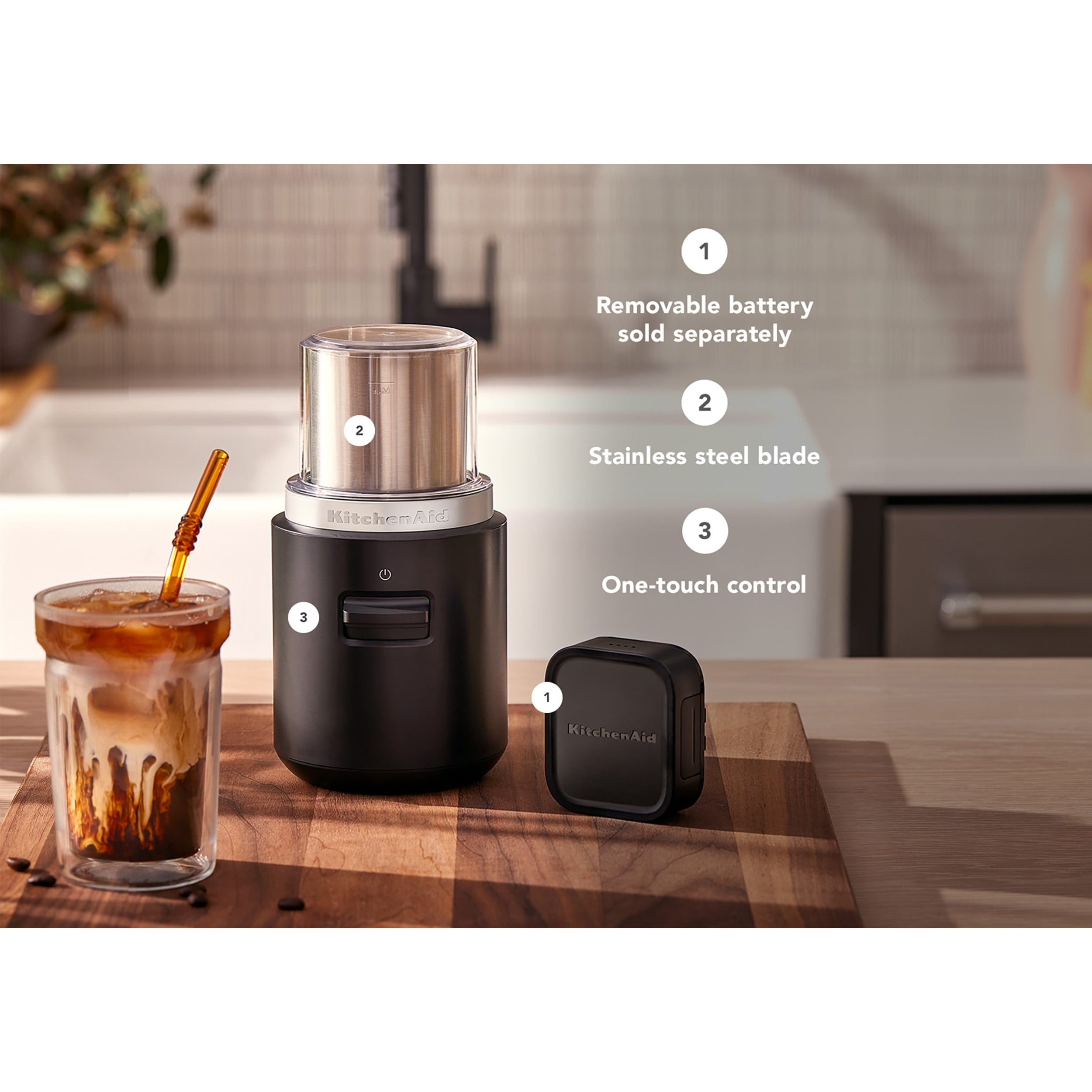 KitchenAid Go Cordless Coffee Grinder Without Battery