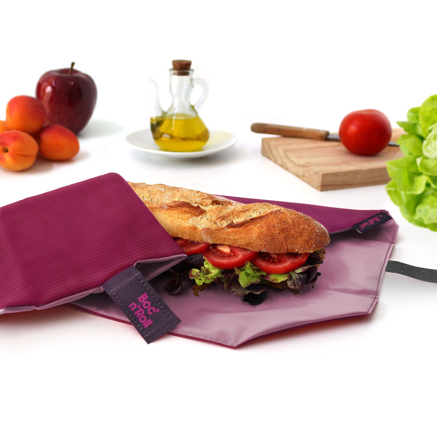 Boc'N'Roll Sandwich Wrap - Burgundy