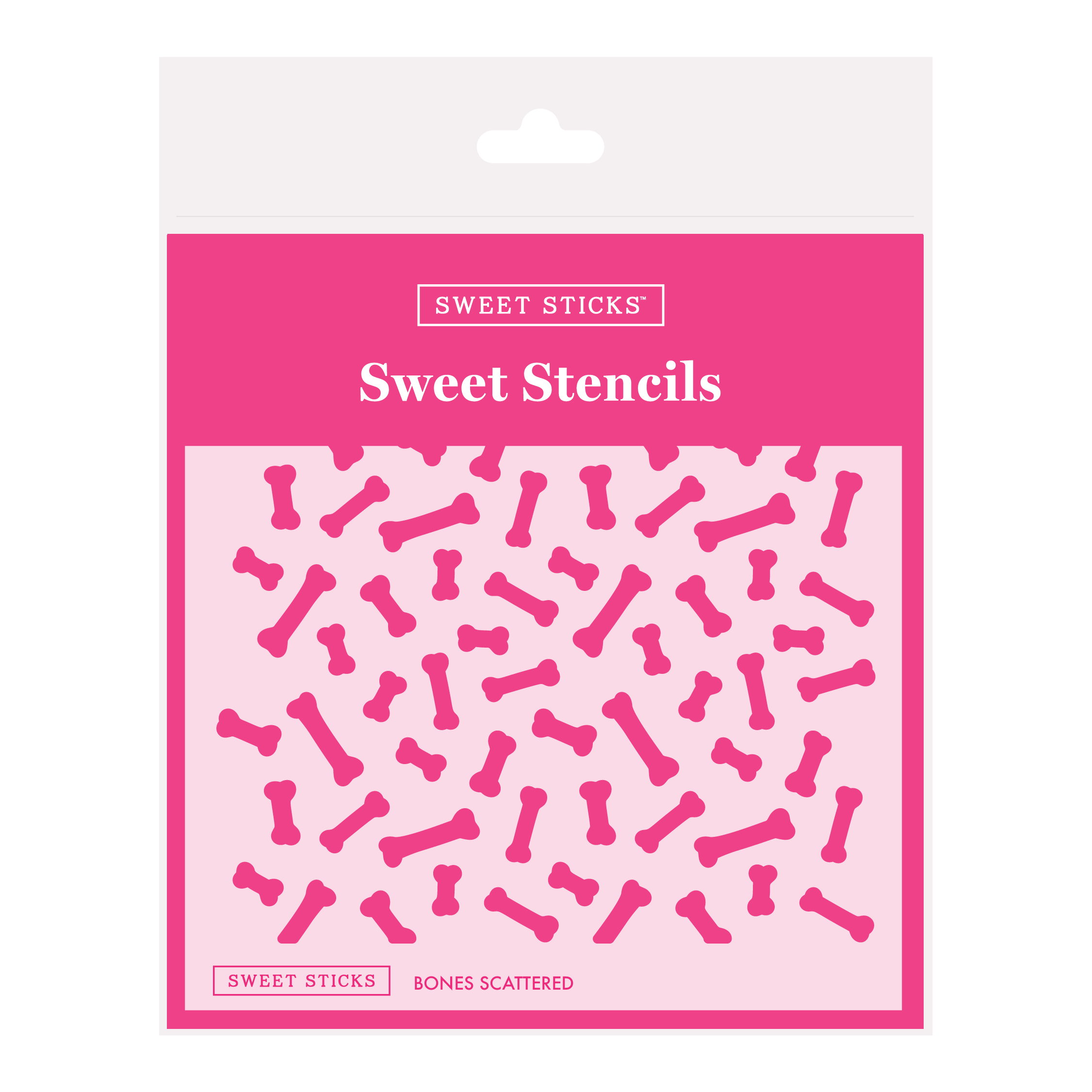 SWEET STICKS Sweet Stencils Assortment Range - Bones Scattered