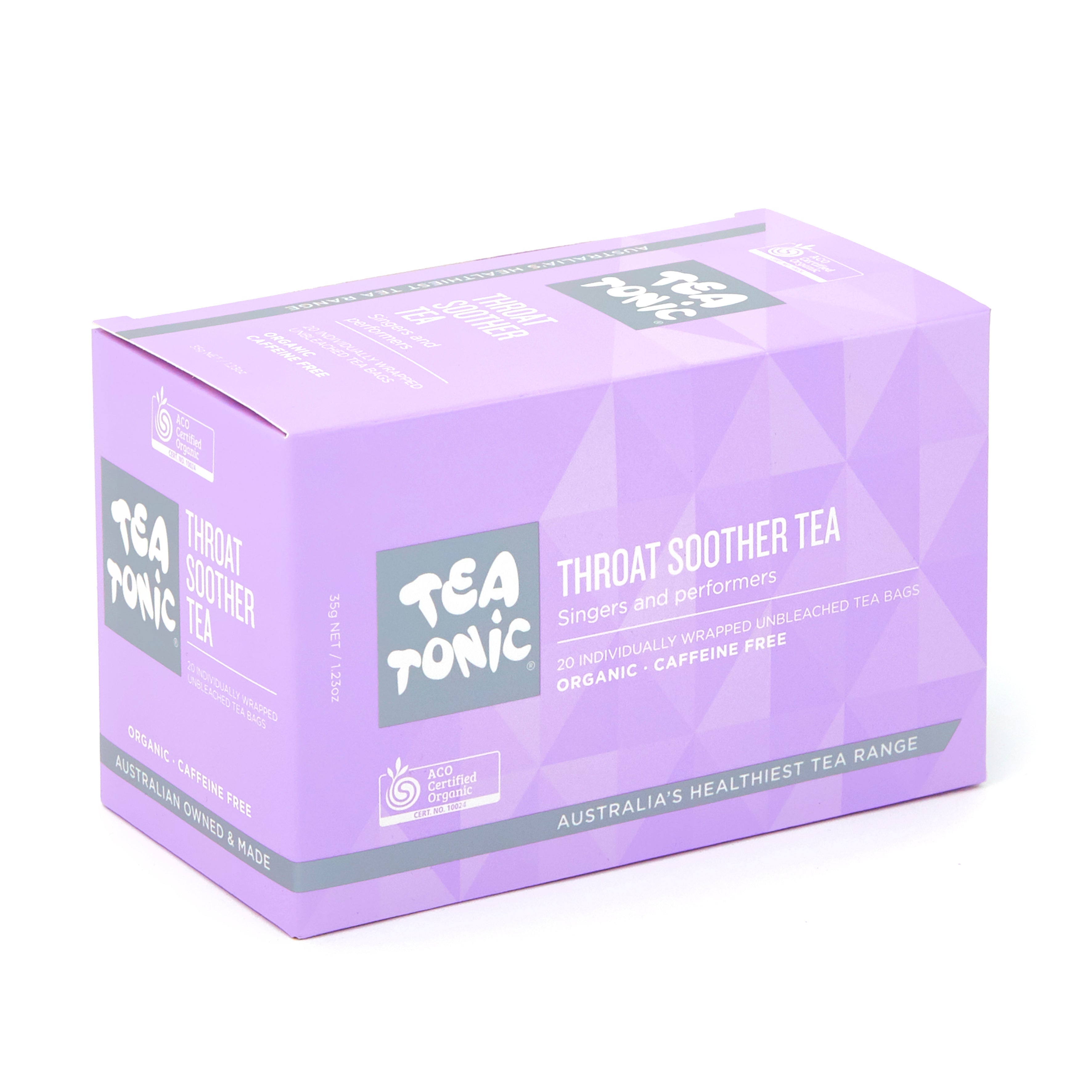 Tea Tonic Throat Soother Tea - 20 Teabag Box