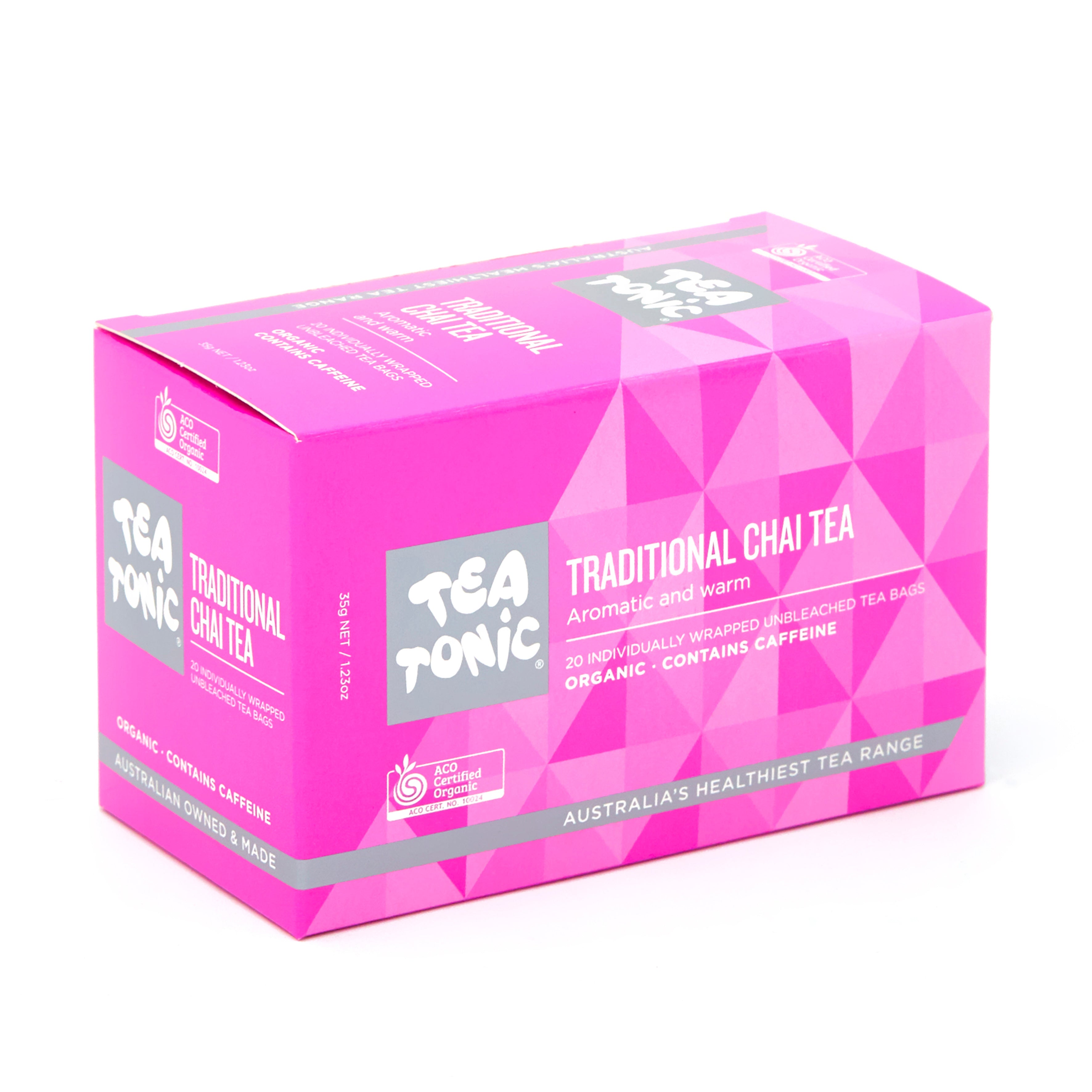 Tea Tonic Traditional Chai Tea - 20 Teabag Box