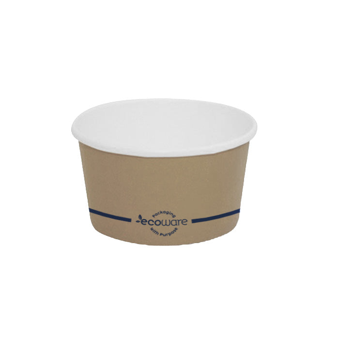 ecoware 12oz PLA Coated Paper Bowl Brown (Carton of 500)