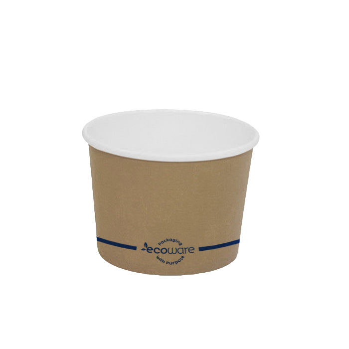 ecoware 16oz PLA Coated Paper Bowl Brown (Carton of 500)