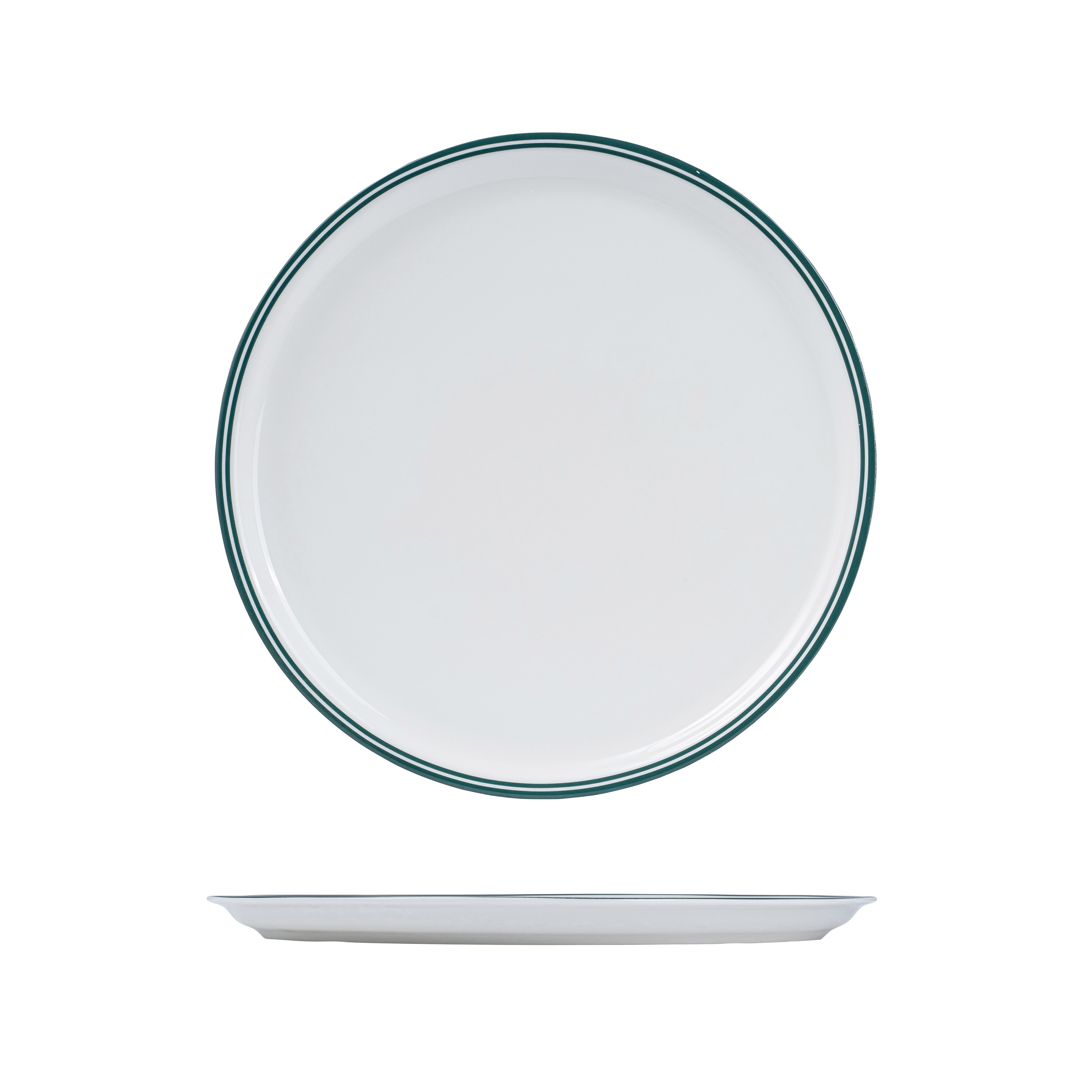RAK Nano Cru Green Pizza Plate (310mm - Green Double Line)