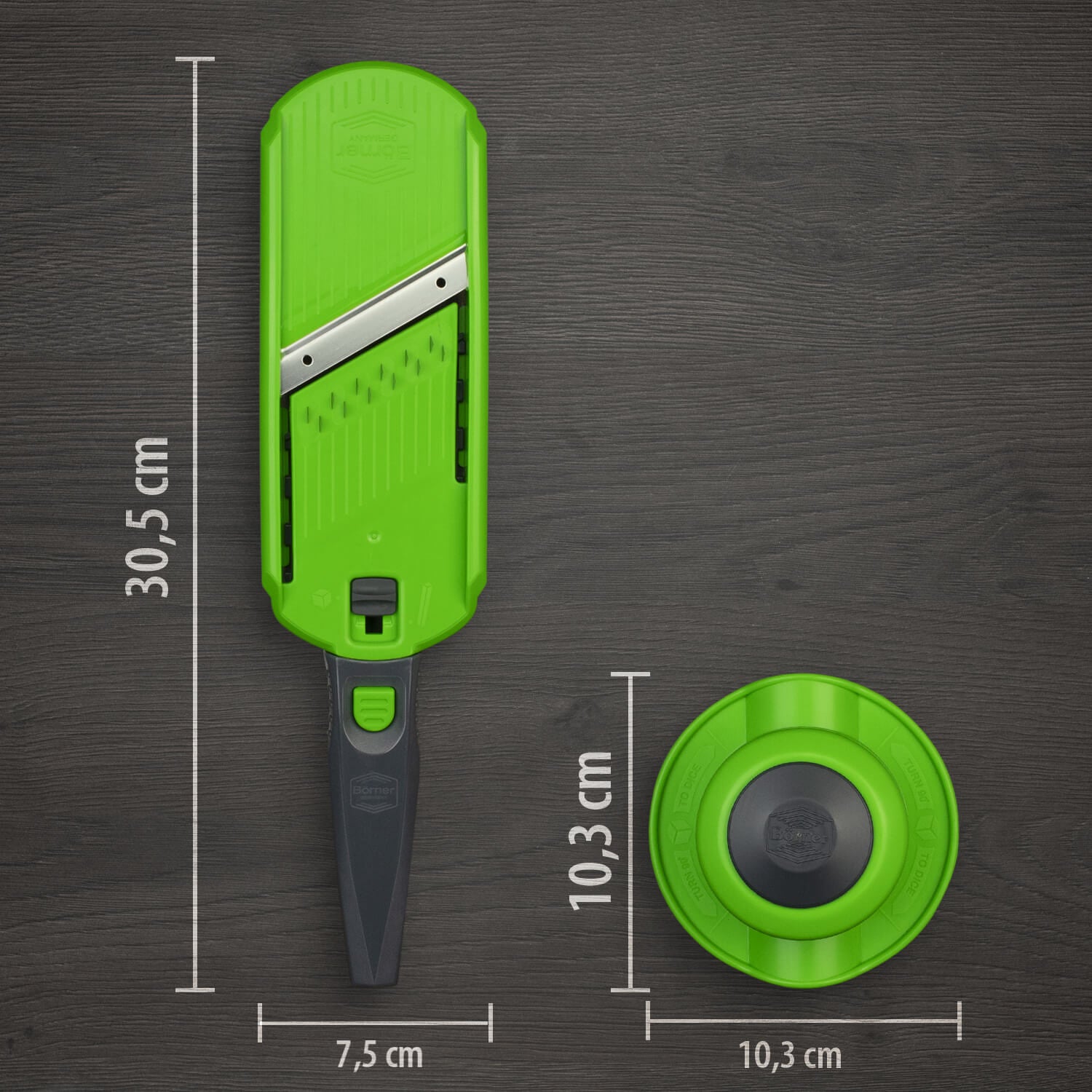 Börner Multi Slicer Green with Food Holder