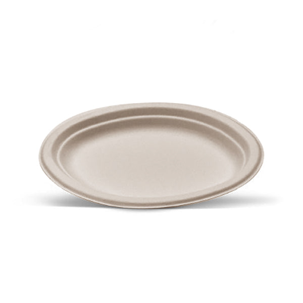 ecoware Unbleached Sugarcane Oval Plate Large (Carton of 500)