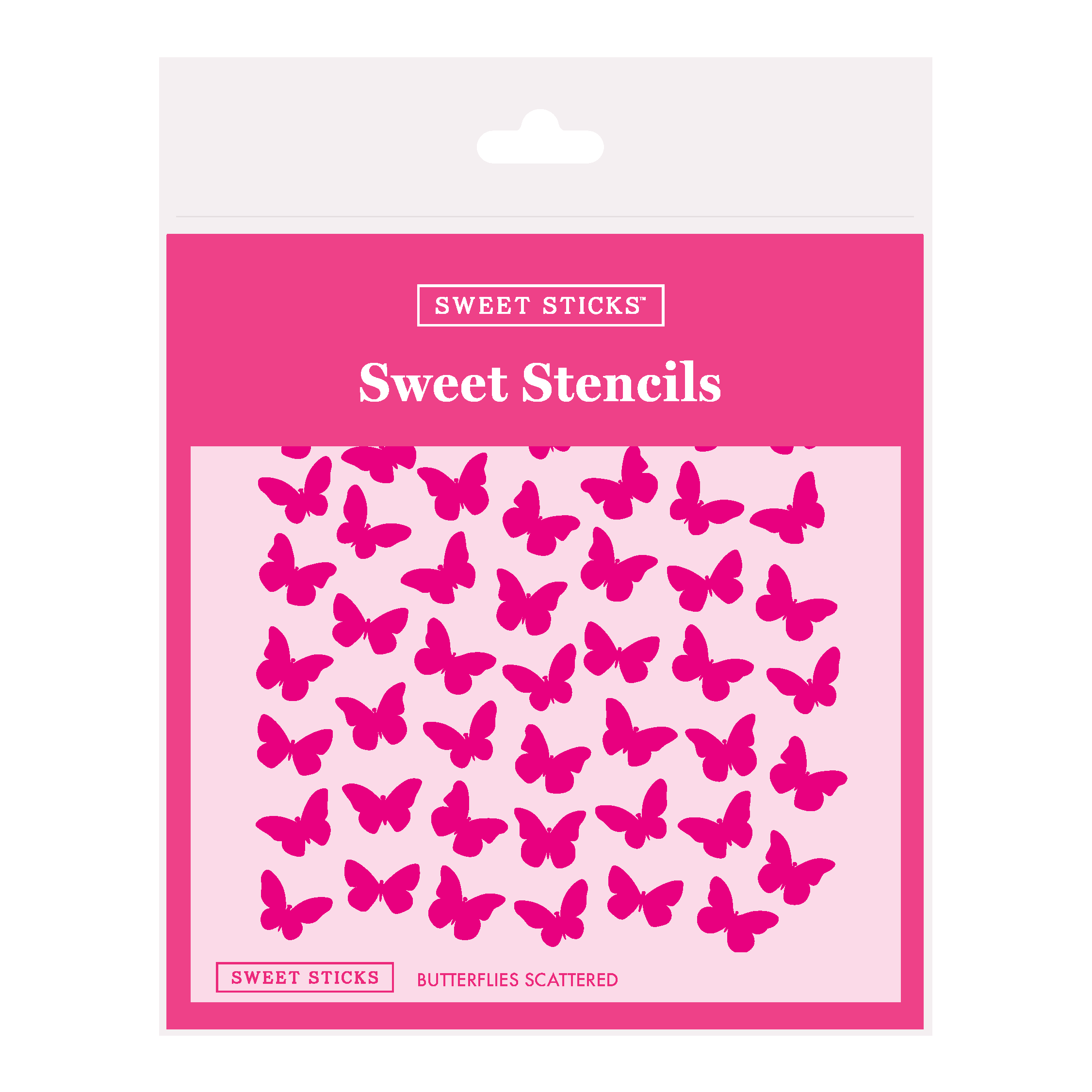 SWEET STICKS Sweet Stencils Assortment Range - Butterflies Scattered