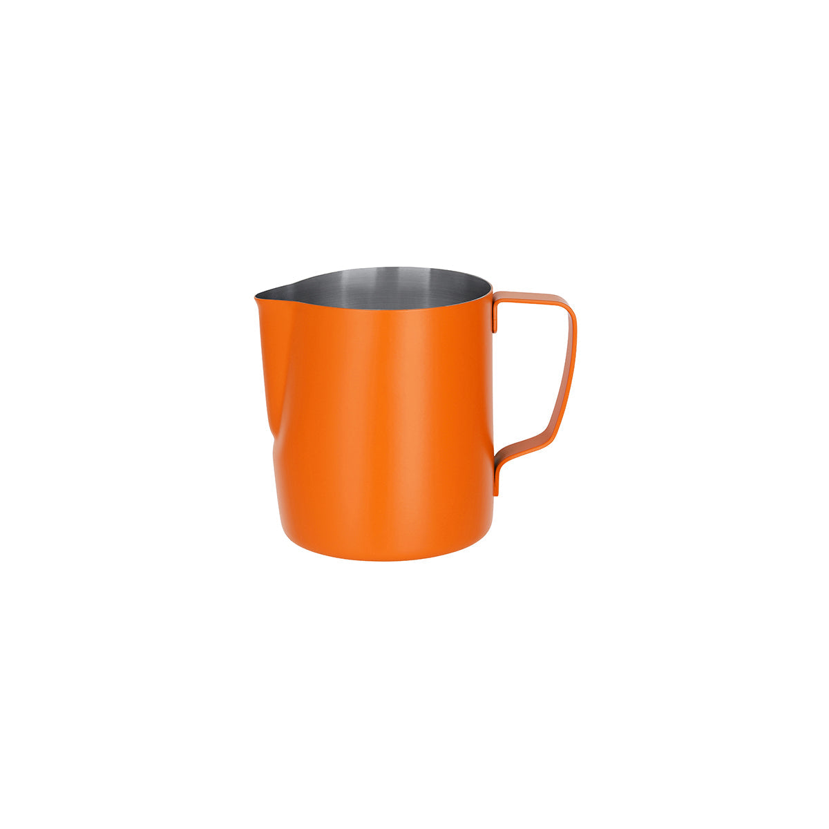Brew Milk Frothing Jug Stainless Steel 600ml Powder Coat Orange