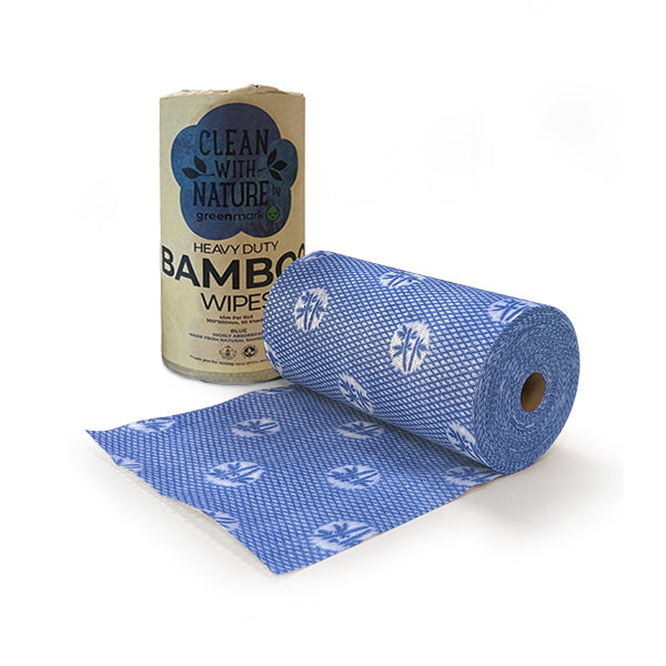 ecoware Heavy Duty Bamboo Wipes Blue (Carton of 6 Rolls)