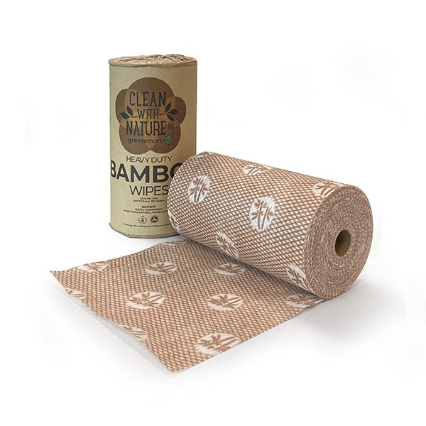 ecoware Heavy Duty Bamboo Wipes Brown (Carton of 6 Rolls)