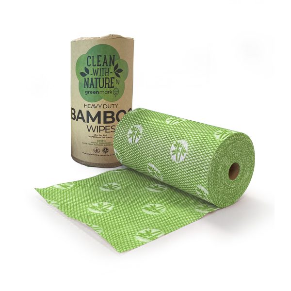 ecoware Heavy Duty Bamboo Wipes Green (Carton of 6 Rolls)