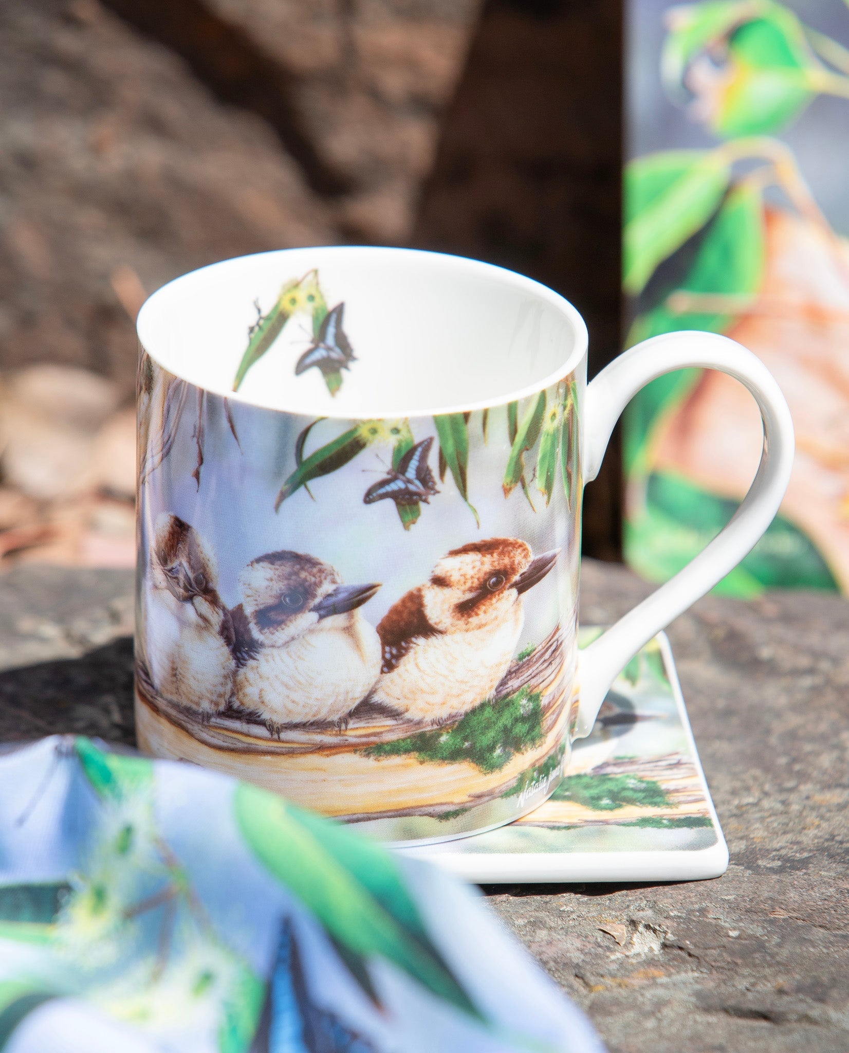 Ashdene Babies Of The Bush Kookaburra Mug & Coaster Set