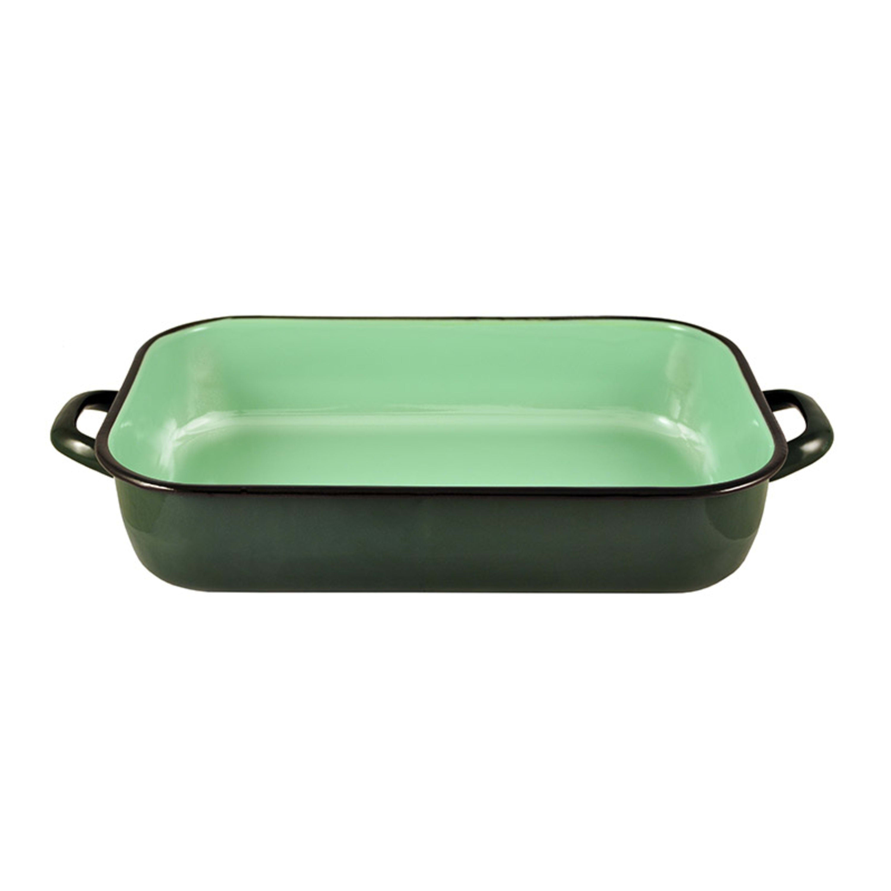 Urban Style Enamelware Induction Baking Dish 40x7.7cm 6L - Green
