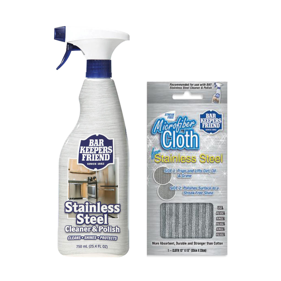 Bar Keepers Friend Stainless Steel Cleaner Set