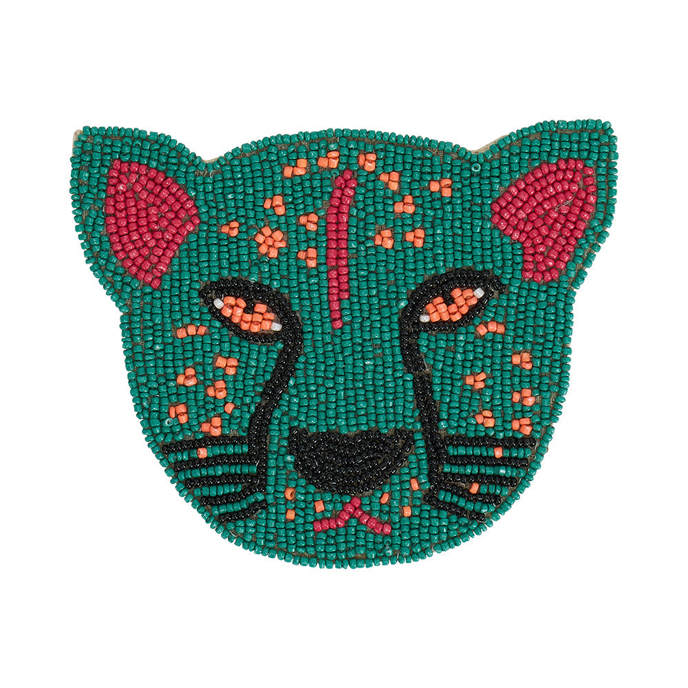 Annabel Trends Beaded Coasters Cheetah 4pc