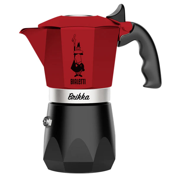 Bialetti Brikka Red 4 Cup (170ml) Stovetop Coffee Maker