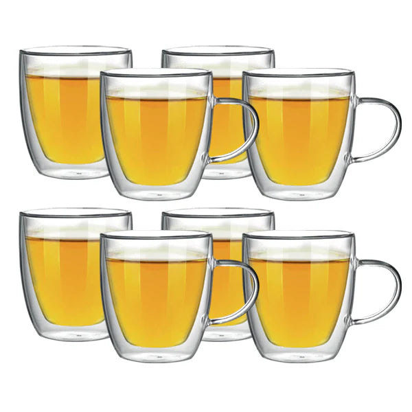 Bialetti Capri 350ml 8-Piece Double Wall Glass Gift Set