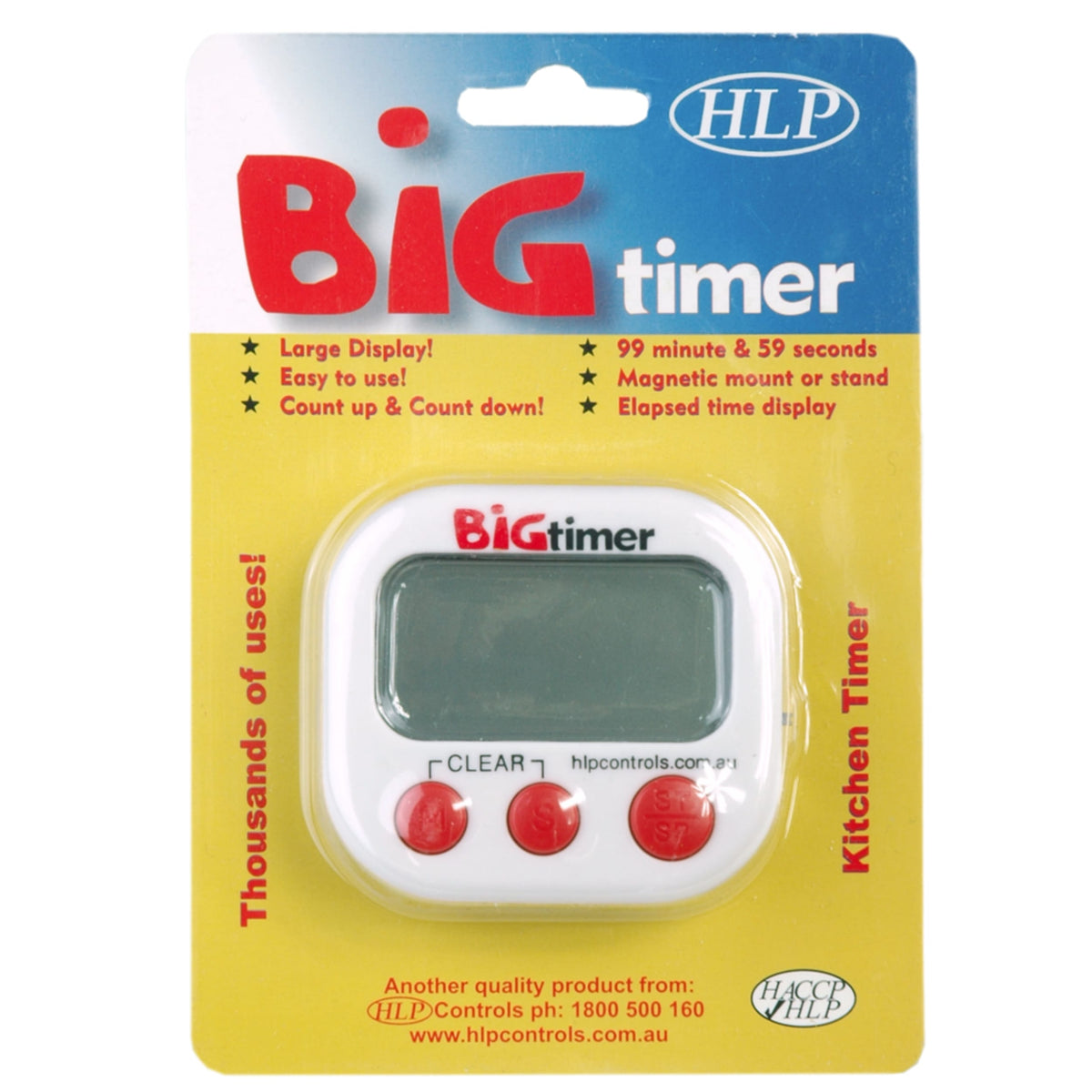 HLP Big Timer Large Display Digital Kitchen Timer