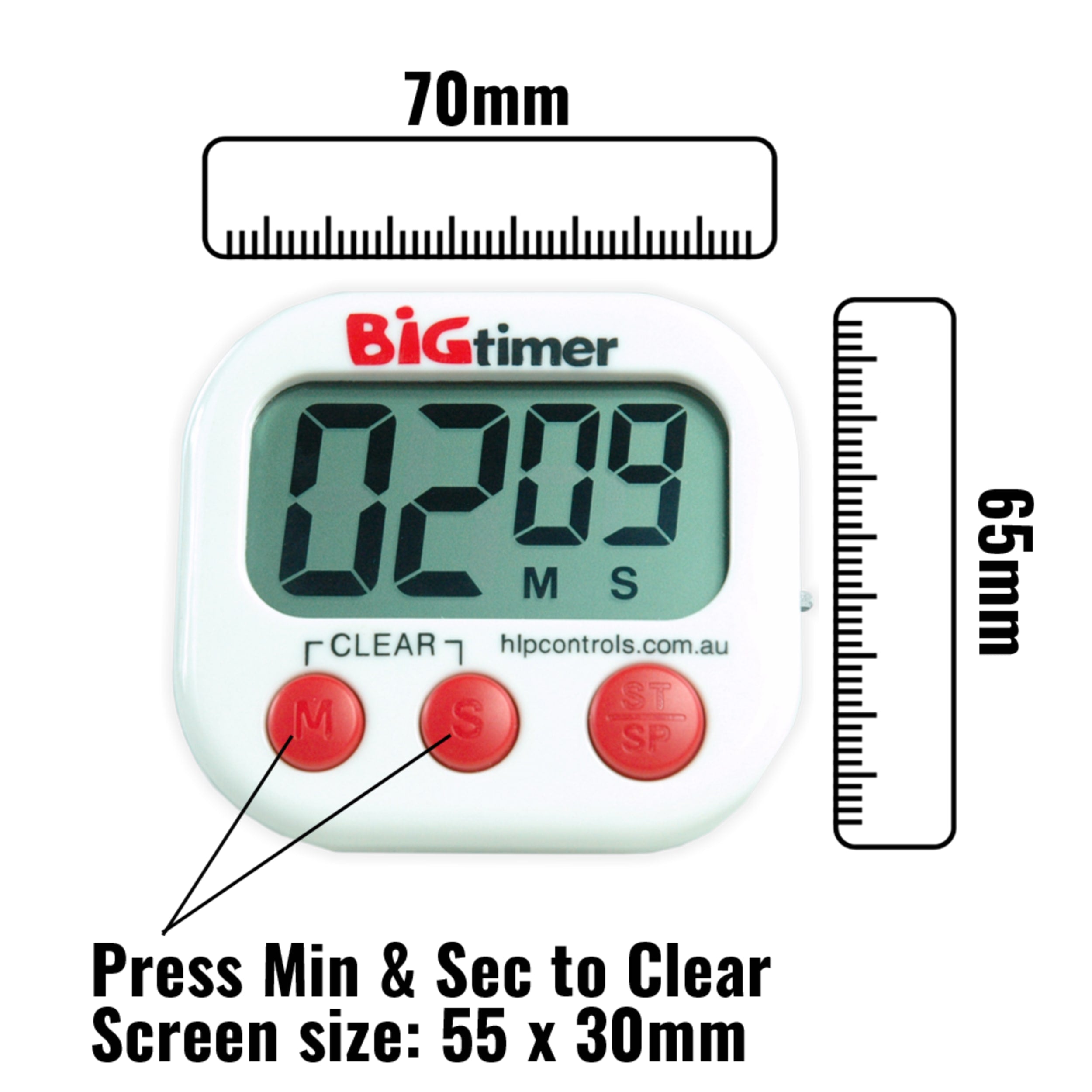 HLP Big Timer Large Display Digital Kitchen Timer