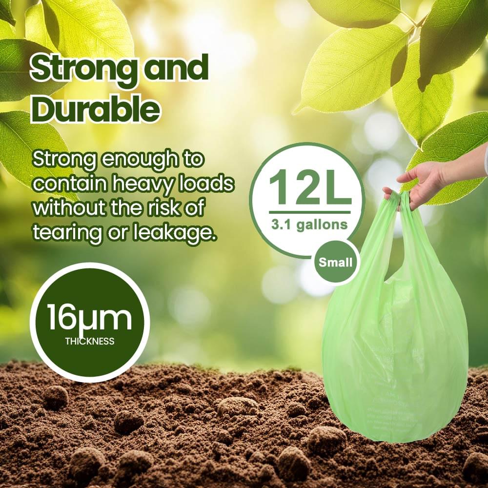 Eco Basics Biodegradable Garbage Bags, Small,12L, 20 Bags