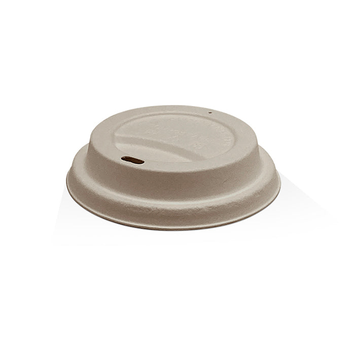 ecoware Bagasse Lid 8oz 12oz 16oz 20oz 90mm Natural (Carton of 1000)