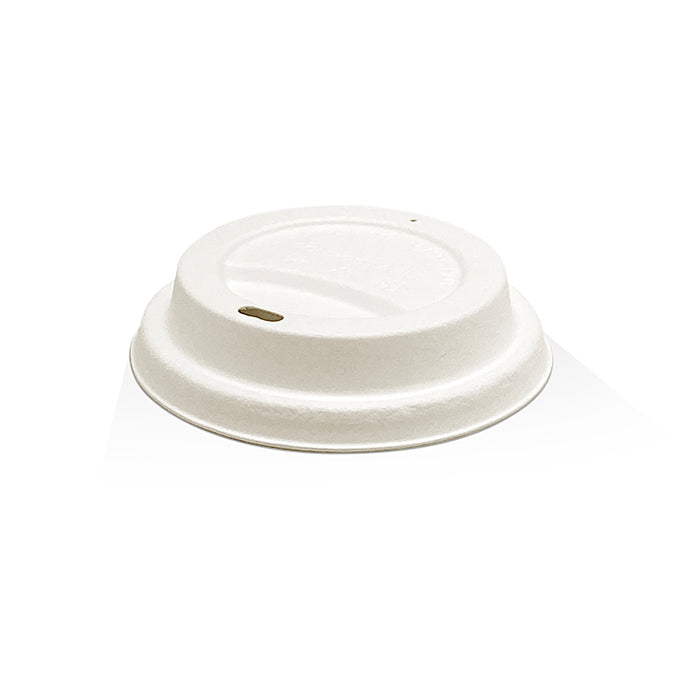 ecoware Bagasse Lid 8oz 12oz 16oz 20oz 90mm White (Carton of 1000)