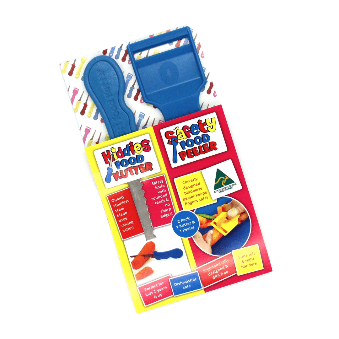 Kiddies Food Kutter Peeler & Knife Set - Blue