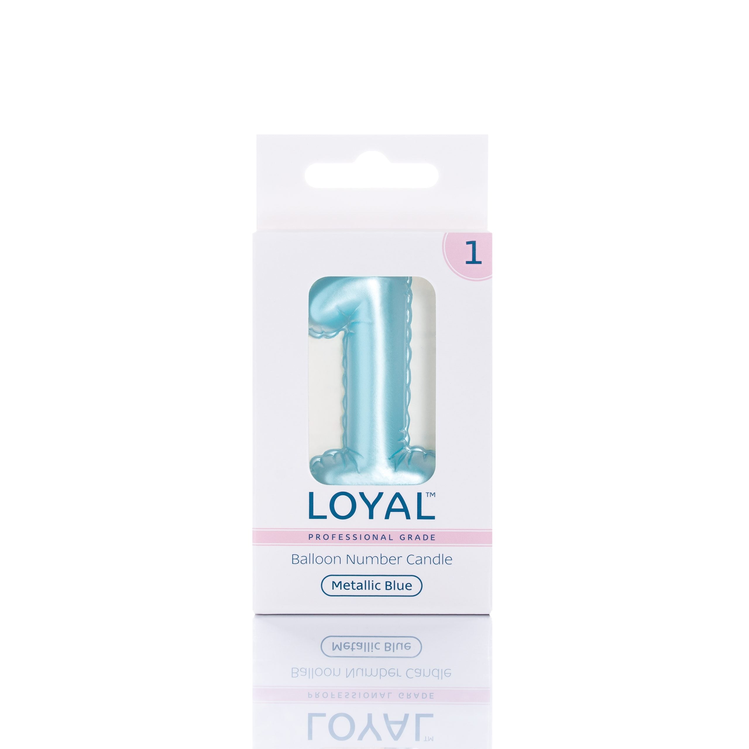 LOYAL Balloon Number "1" Candle - Metallic Gold