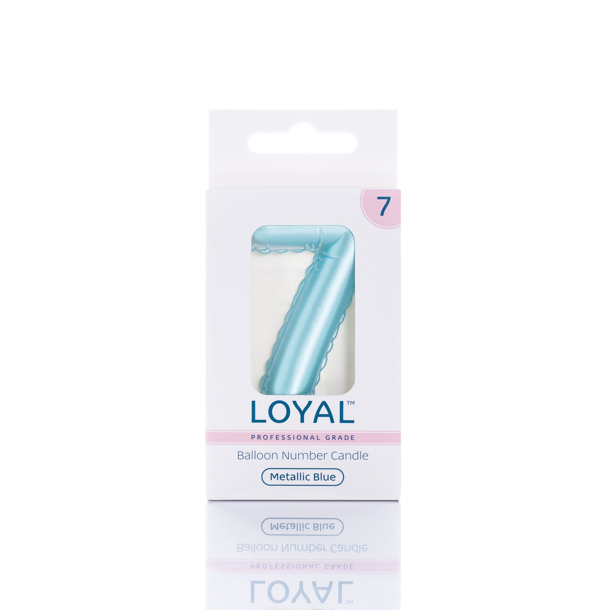 LOYAL Balloon Number "7" Candle - Metallic Gold