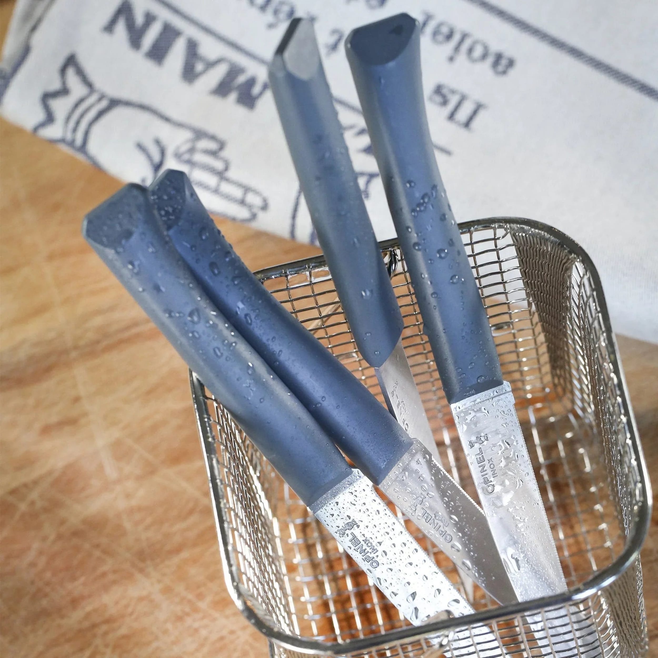 Opinel Bon Appétit Plus No.125 Table Knife 4 Piece Set Grey