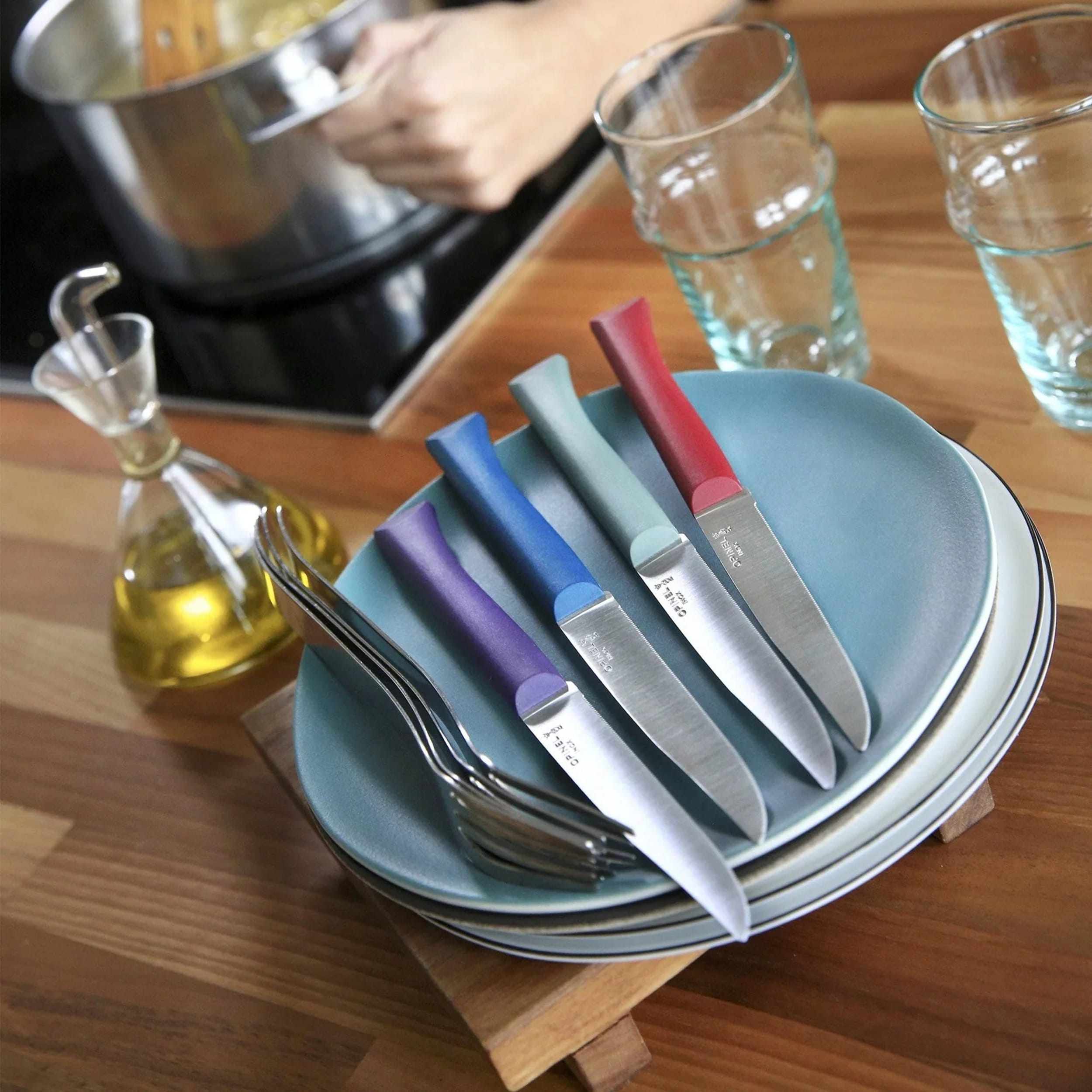 Opinel Bon Appétit Plus No.125 Table Knife 4 Piece Set Grey