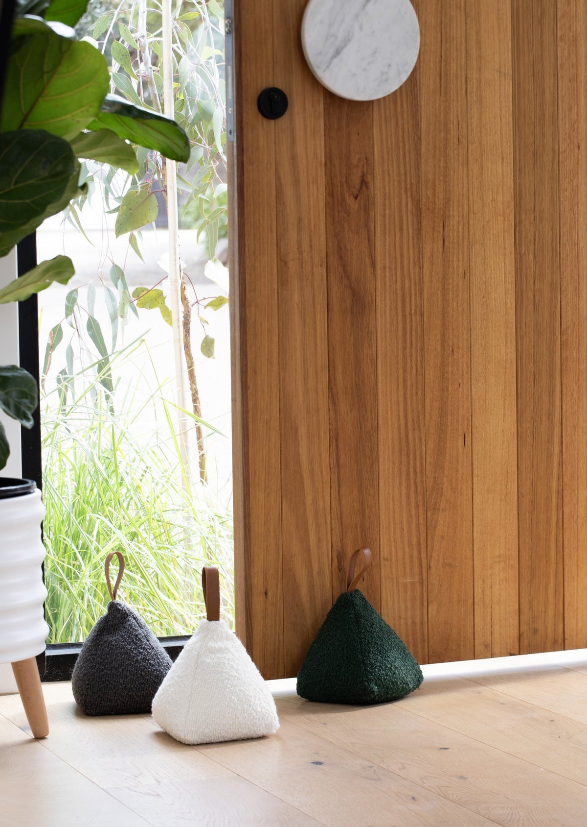 Ladelle Boucle Forest Green Door Stop