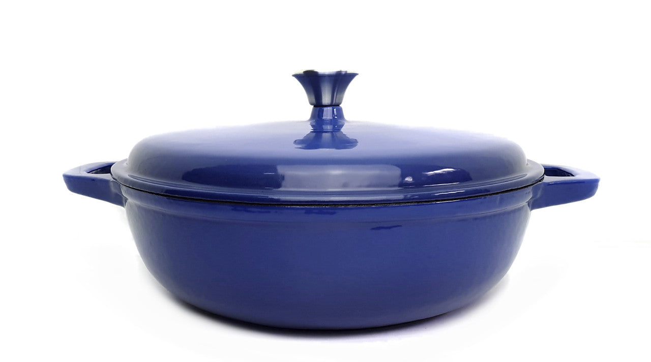 Classica 30cm Enamelled Cast Iron Braiser - Blue