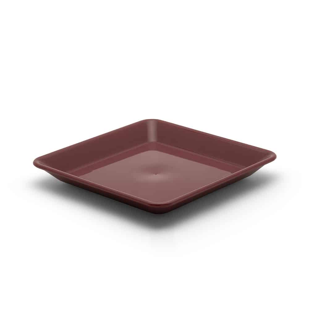 KH Healthcare Bread/Butter Plate 140 x 140mm Burgundy PP (#23)